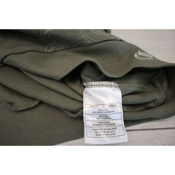 Nike 267070-303 Women's Sz Medium (8-10) Olive Green S/S Cotton Active T-Shirt - Picture 4 of 6
